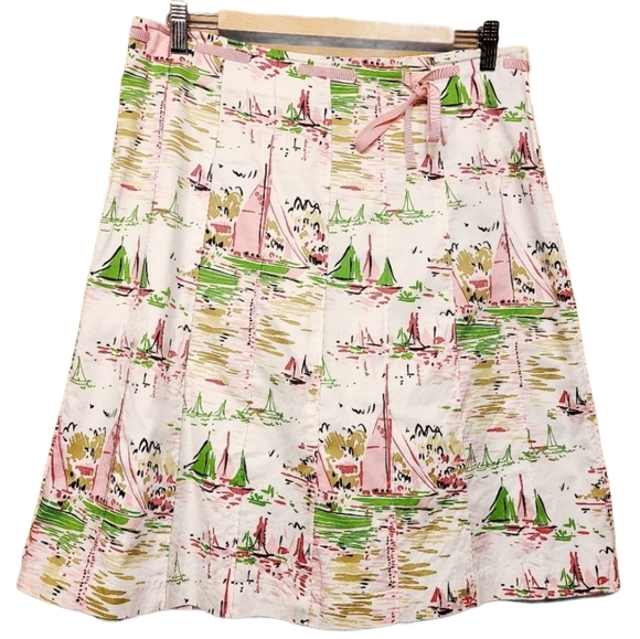 J. Crew Dresses & Skirts - J. Crew | Sailboat Print A-Line Pleated Skirt (8)